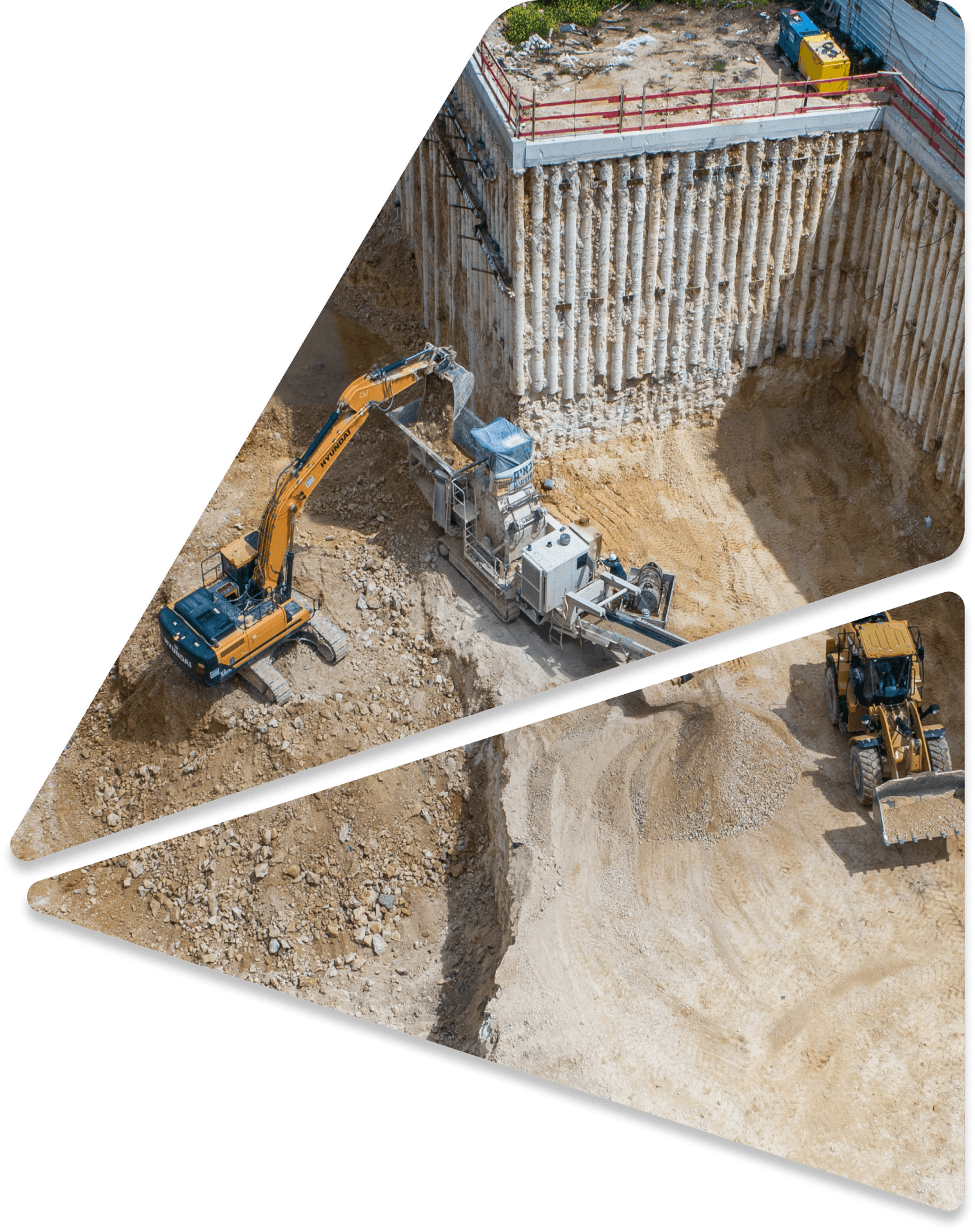 יציקת קירות דיפון סלאריים Casting of Slurry Retaining Walls